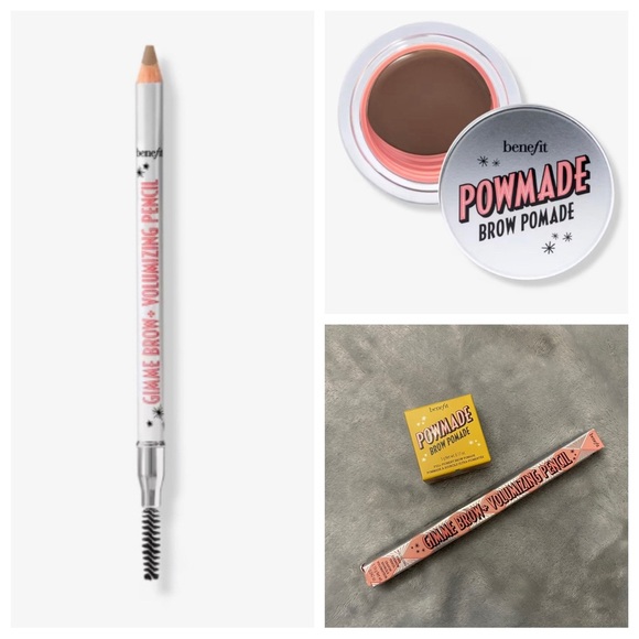 New! Benefit powmade brow pomade gimme brow volumizing pencil brown 27621 - Picture 1 of 11